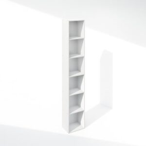 Furinno Luder 6-Tier Multipurpose Clothing& Closet $torage Organizer Shelf. White