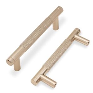 COTYKILEY 10 Pack 3.75 lnch(9ómm)Champagne Bronze Knurled CabinetHandles Gold Knurled Kitchen Cabinet PullsCabinet Door Handles Kitchen CabinetHardware Cupboard Drawer Pulls