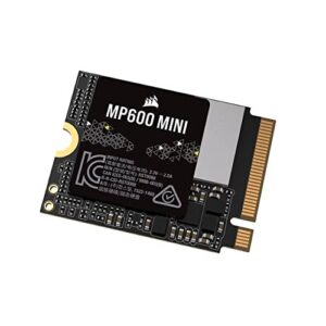 Corsair MP600 MINI 1TB M.2 NVMe PCle x4Gen42 SSD-M.2 2230-Up to7.000MB/sec Sequential Read-High-Density 3D TLC NAND-Great for SteamDeck and Microsoft Surface - Black