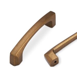 COTYKILEY 10 Pack 3Inch(76mm) Antique Brass Kitchen Cabinet Handles Aged Gold Bronze Kitchen Cabinet Hardware