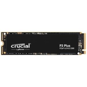 Crucial P3 Plus 2TB PCIe 4.0 3D NAND NVMe M.2 SSD. up to 5000MB/s – CT2000P3PSSD8. Black