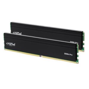 Crucial Pro RAM 64GB Kit DDR4 3200MT/s (or 3000MT/s or 2666MT/s) Desktop Memory CP2K32G4DFRA32A 32GB (Pack of 2)